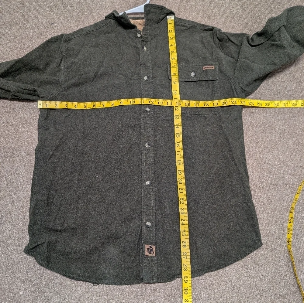 Legendary Whitetails Buck Camp Forest Green Shacket Shirt Men's Large